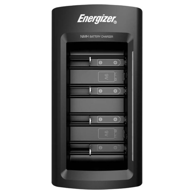Chargeur universel de piles rechargeables avec écran LCD pour AA, AAA, C, D et 9V ENERGIZER