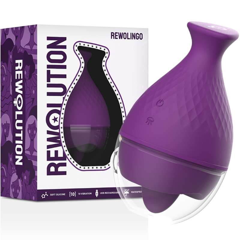 REWOLUTION Rewolingo, stimulateur clitoridien avec embouts mobiles