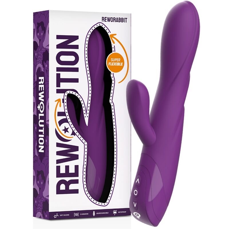 REWOLUTION RewoRabbit, vibromasseur rabbit avec stimulateur flexible