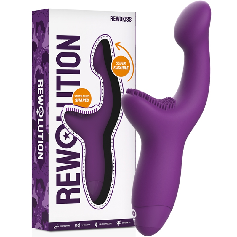REWOLUTION REWOKISS vibromasseur à deux moteurs
