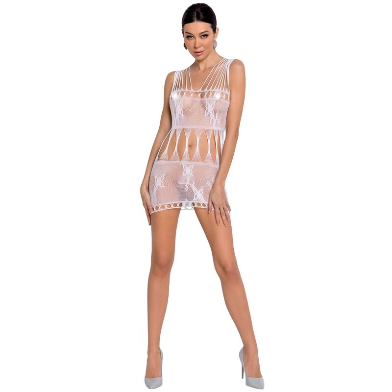 PASSION WOMAN BS090 body résille blanc