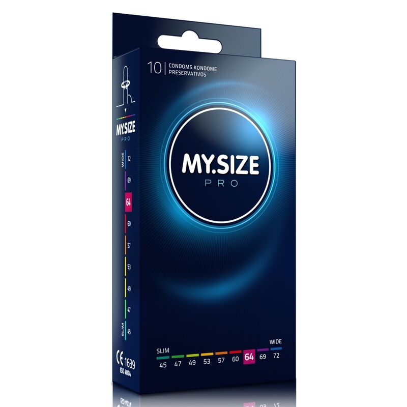 Préservatifs MY SIZE PRO grande taille, 64 mm, 10 pièces
