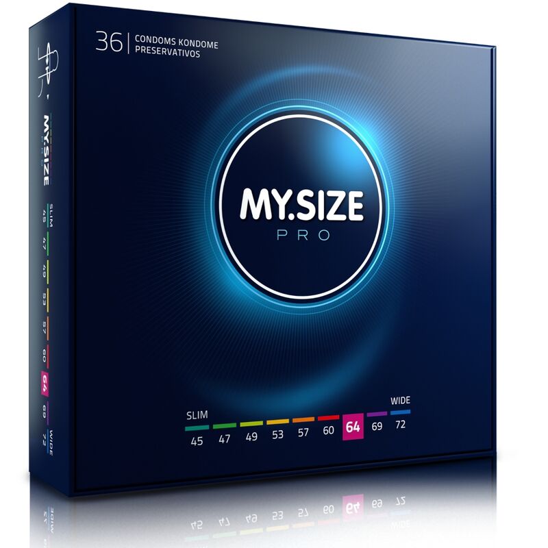 Préservatifs MY.SIZE PRO Standard, 64 mm, 36 pièces