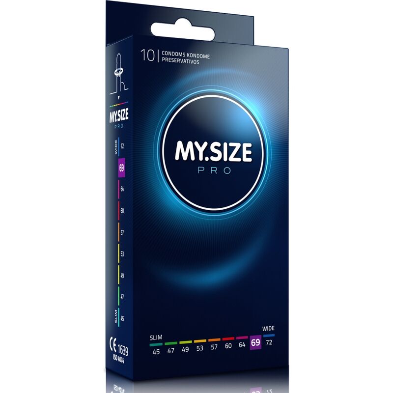 Préservatifs MY.SIZE PRO grande taille, 69 mm, 10 unités