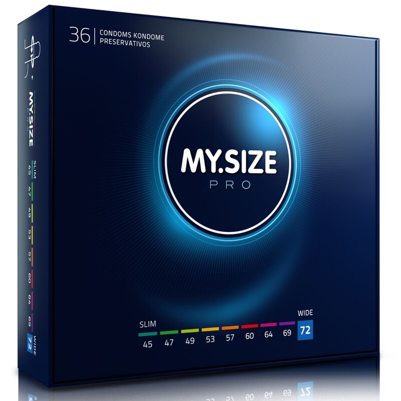 Préservatifs grande taille MY SIZE PRO, 72 mm, 36 pièces