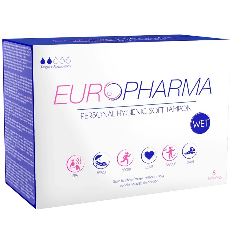 Tampons Europharma Action en mousse de polyvinyle, 6 pièces
