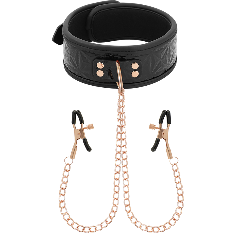 Collier BDSM BEGME Black Edition avec pinces à tétons