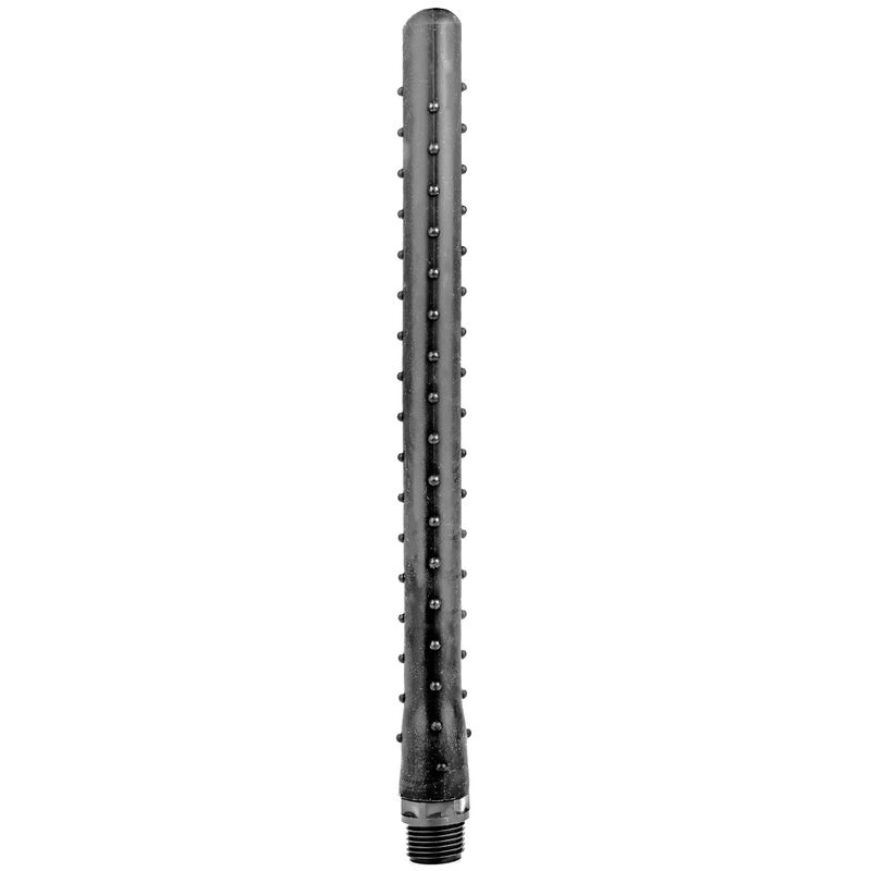 Poire à lavement anal nervurée ALL BLACK en silicone, 27 cm