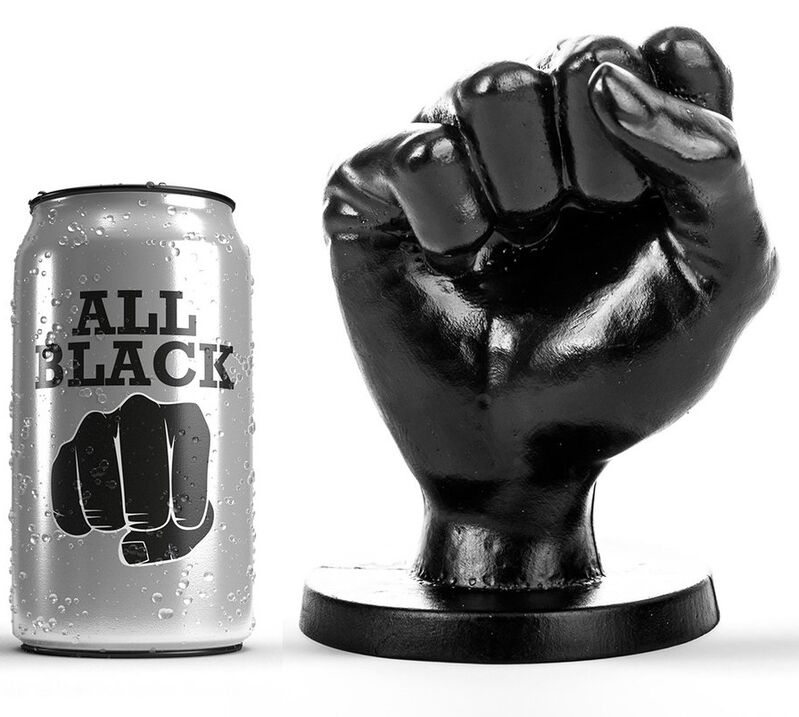 Plug anal ALL BLACK en forme de poing, 14 cm