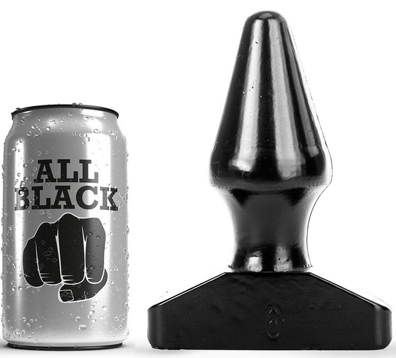 Plug anal ALL BLACK en PVC, 15,5 cm