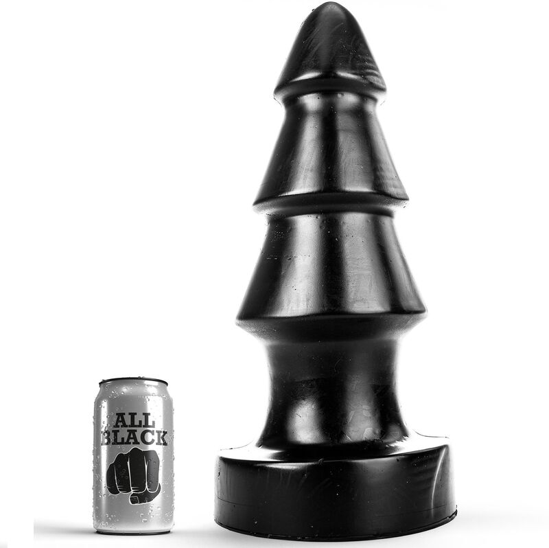 ALL BLACK Desafío plug anal en PVC, 40 cm
