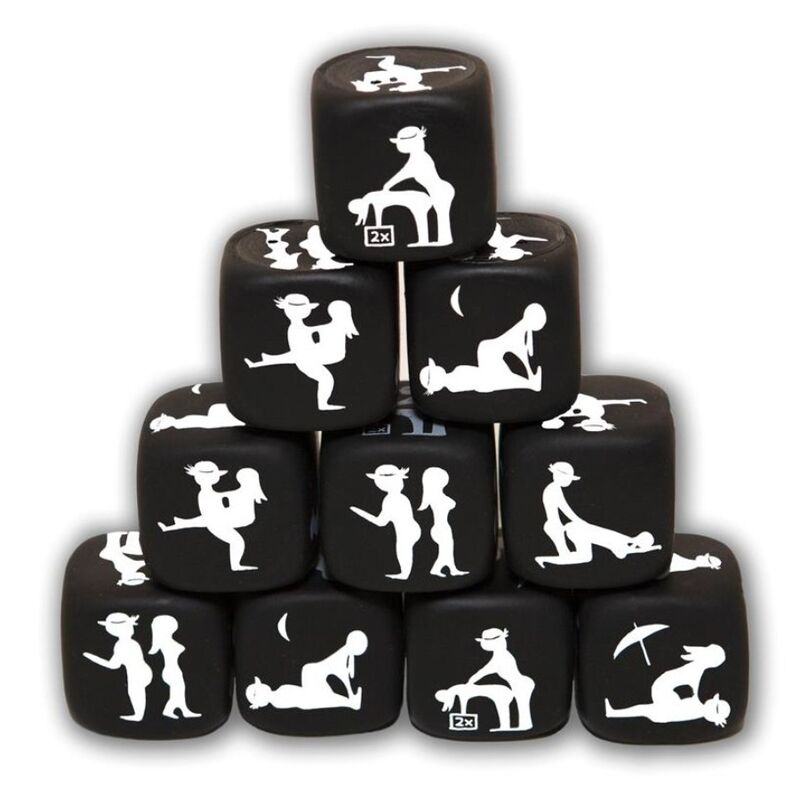 Dés coquins DIABLO PICANTE pour choisir une position, noirs