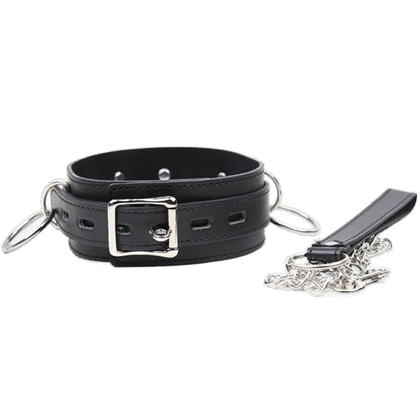 Collier BDSM OHMAMA FETISH avec trois anneaux