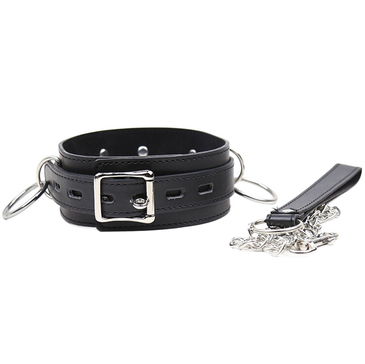 Collier BDSM OHMAMA FETISH avec trois anneaux