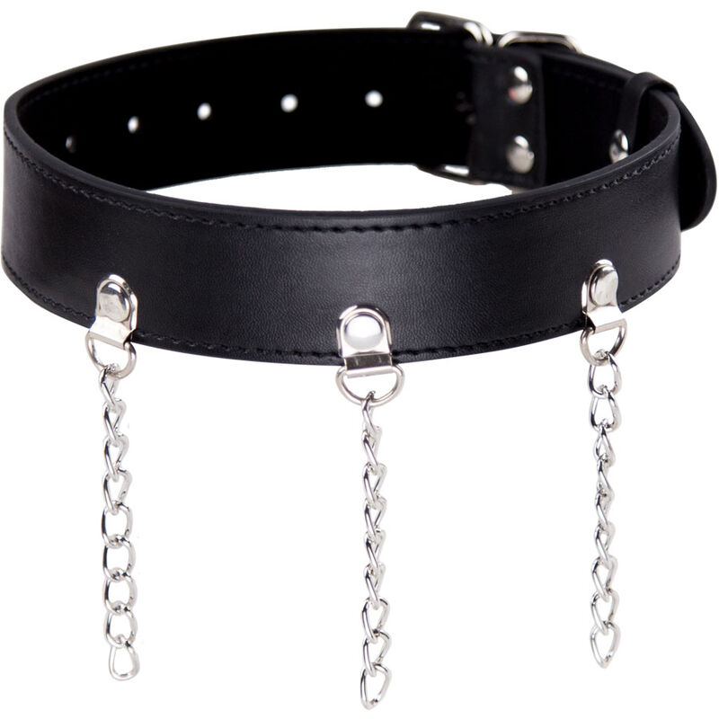 Collier BDSM avec anneaux OHMAMA FETISH