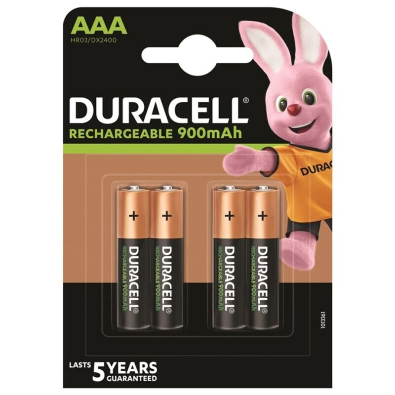 Piles rechargeables AAA 900 mAh pour télécommandes et appareils DURACELL