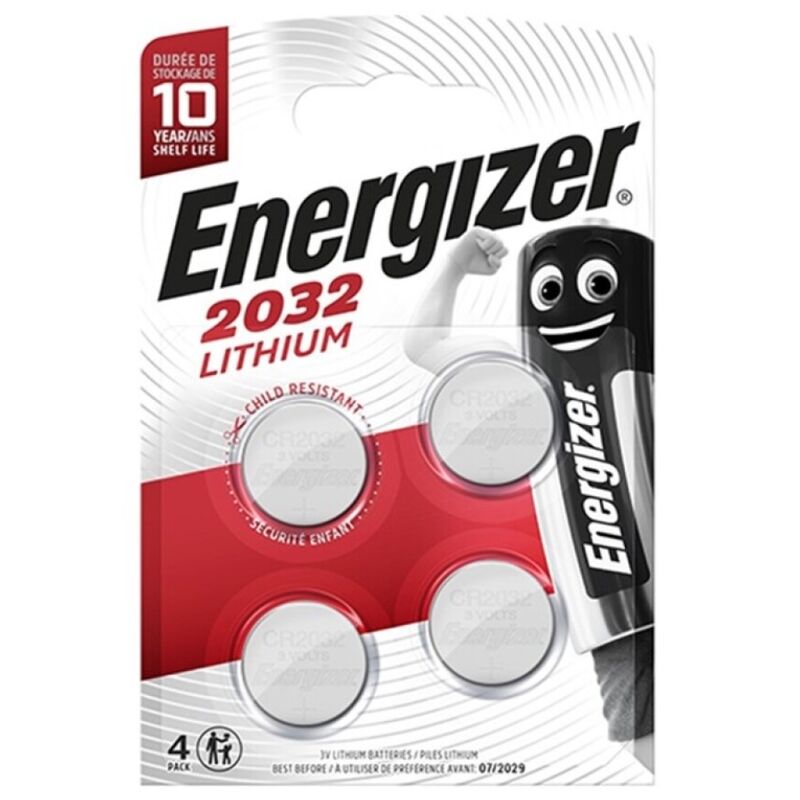 Piles bouton CR2032 3 V, lot de 4, longue durée, pour montres et appareils ENERGIZER