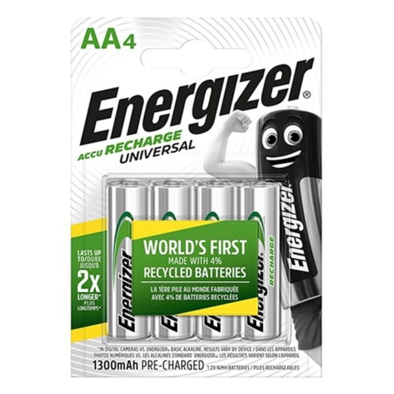 Piles rechargeables AA 1300 mAh pour appareils du quotidien, haute performance ENERGIZER
