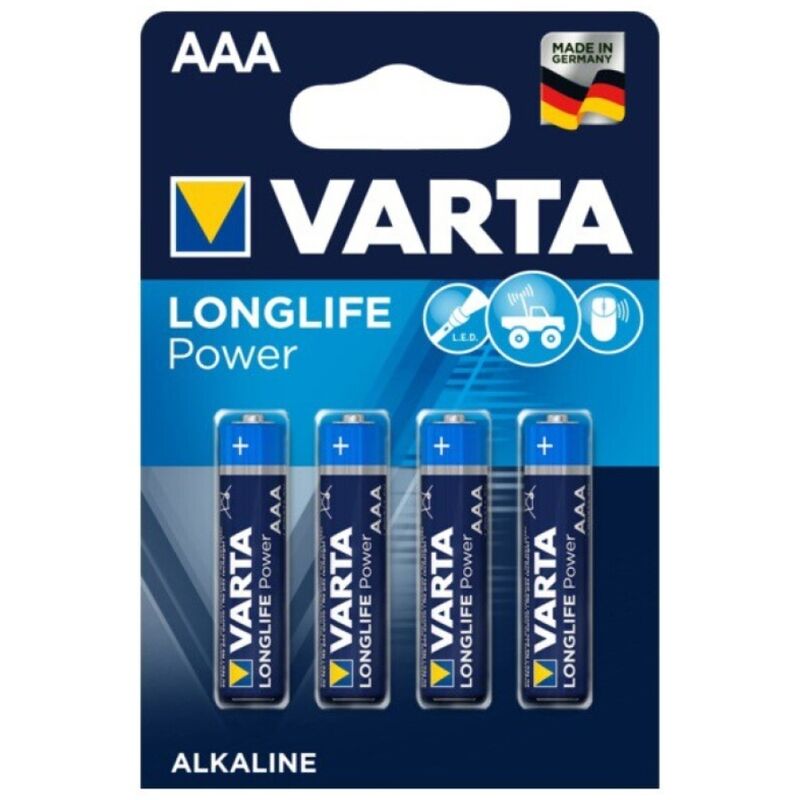 Piles alcalines AAA VARTA longue durée pour télécommandes et appareils