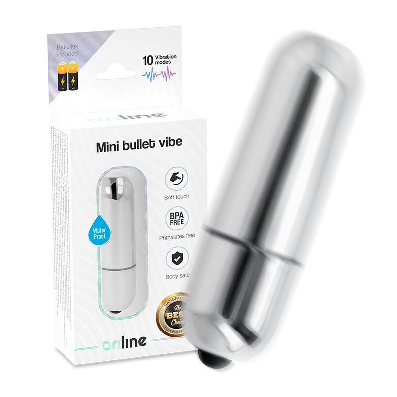 ONLINE Mini Bullet Vibe Silver, vibromasseur clitoridien