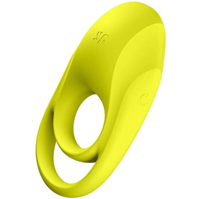 Satisfyer Spectacular Duo, anneau pénien vibrant jaune