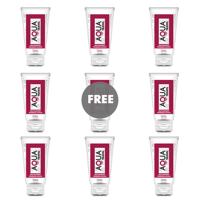 Gel lubrifiant longue durée à base d’eau, goût framboise sauvage, 50 ml AQUA