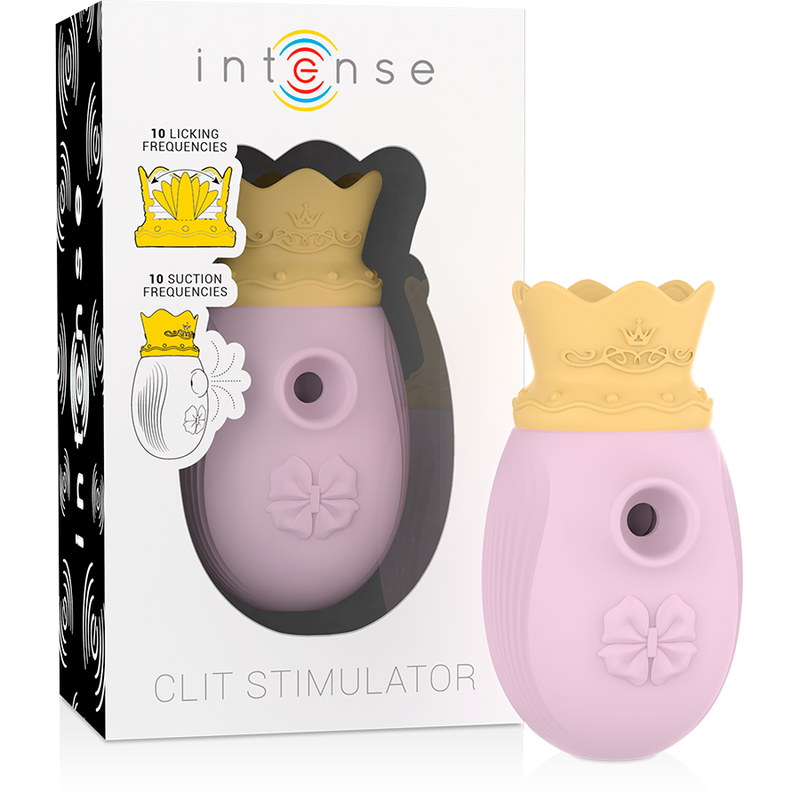 INTENSE stimulateur à ondes de pression avec 10 modes de succion et 10 modes de léchage, rose