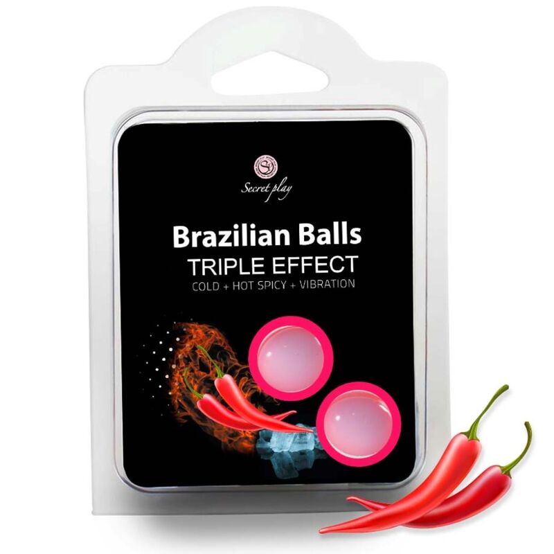 SECRETPLAY Triple Effect : billes de massage brésiliennes, 2 pièces