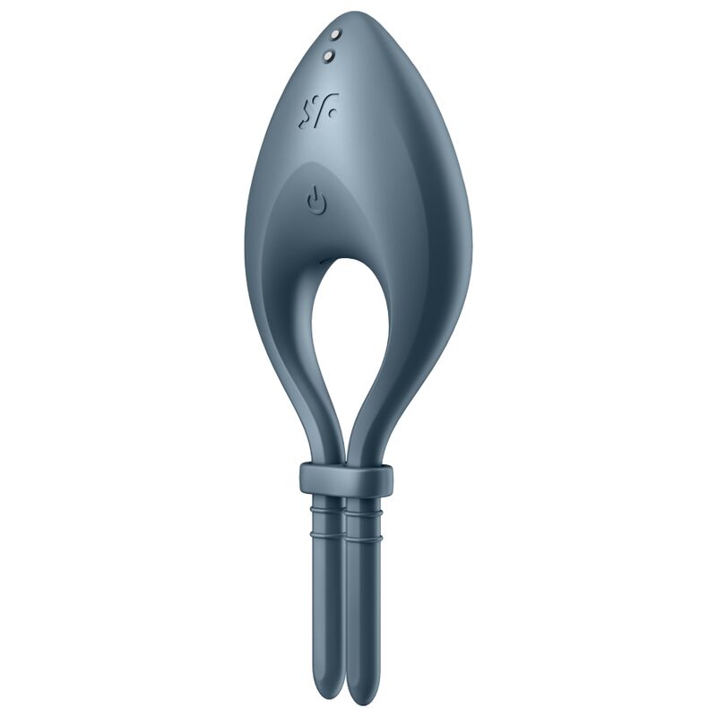 Anneau pénien vibrant Satisfyer Bullseye avec contrôle par appli, gris