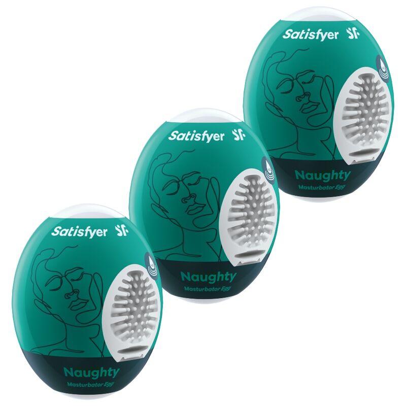 Satisfyer Naughty : 3 masturbateurs en forme d’œuf flexibles