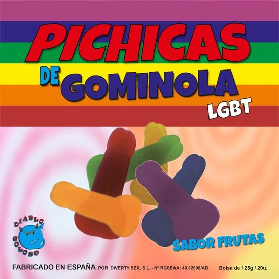 Bonbons gélifiés PRIDE en forme de pénis
