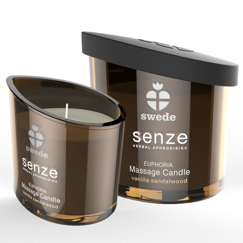 SWEDE Senze Euphoria bougie de massage à la vanille et au bois de santal, 50 ml
