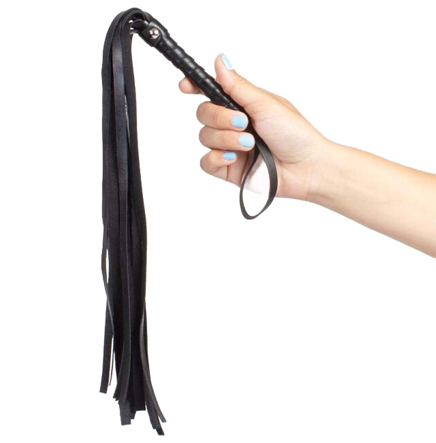Fouet BDSM noir SECRETPLAY, 44 cm