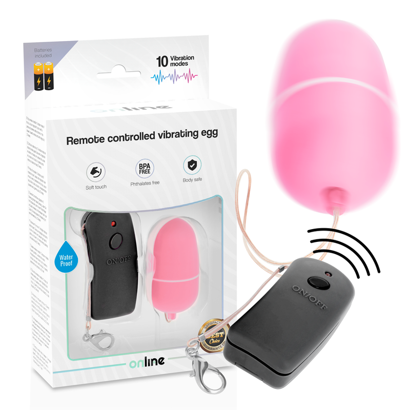 Œuf vibrant ONLINE avec télécommande, rose