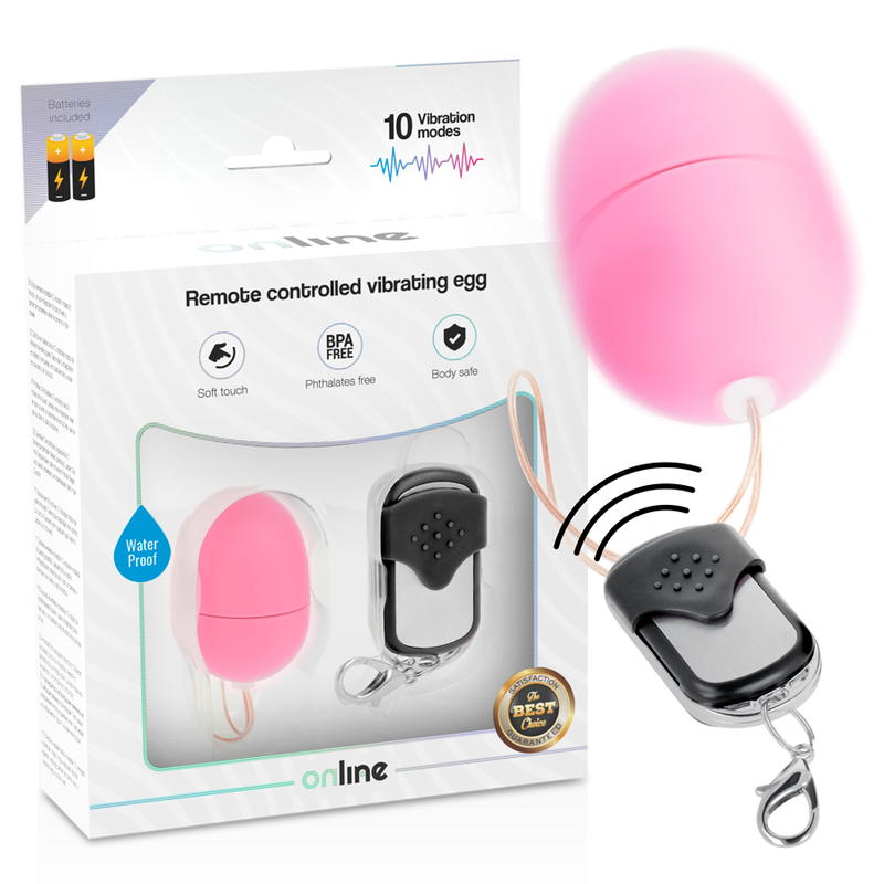 Œuf vibrant ONLINE avec télécommande, rose