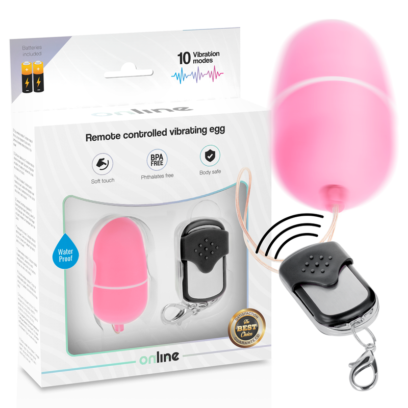 Œuf vibrant ONLINE rose avec télécommande