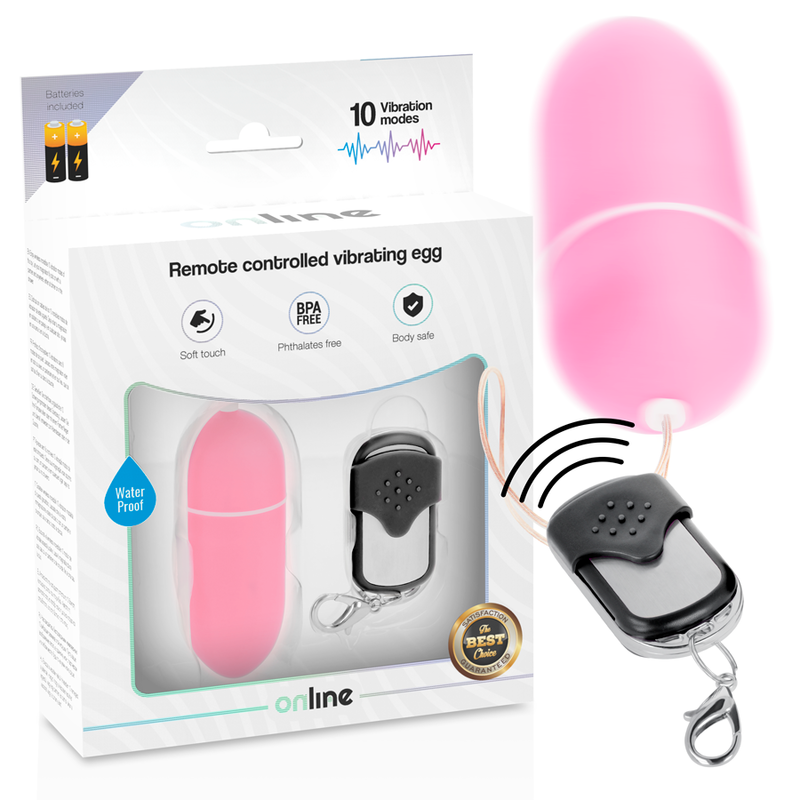Œuf vibrant ONLINE avec télécommande, rose