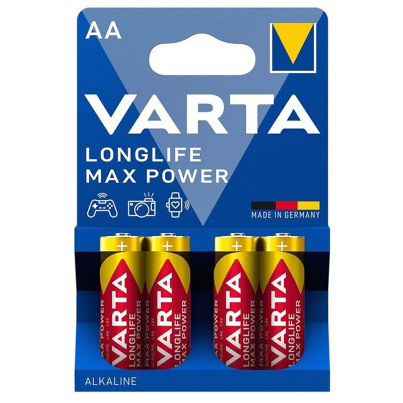 Piles AA LR6 VARTA, lot de 4, longue durée et haute capacité