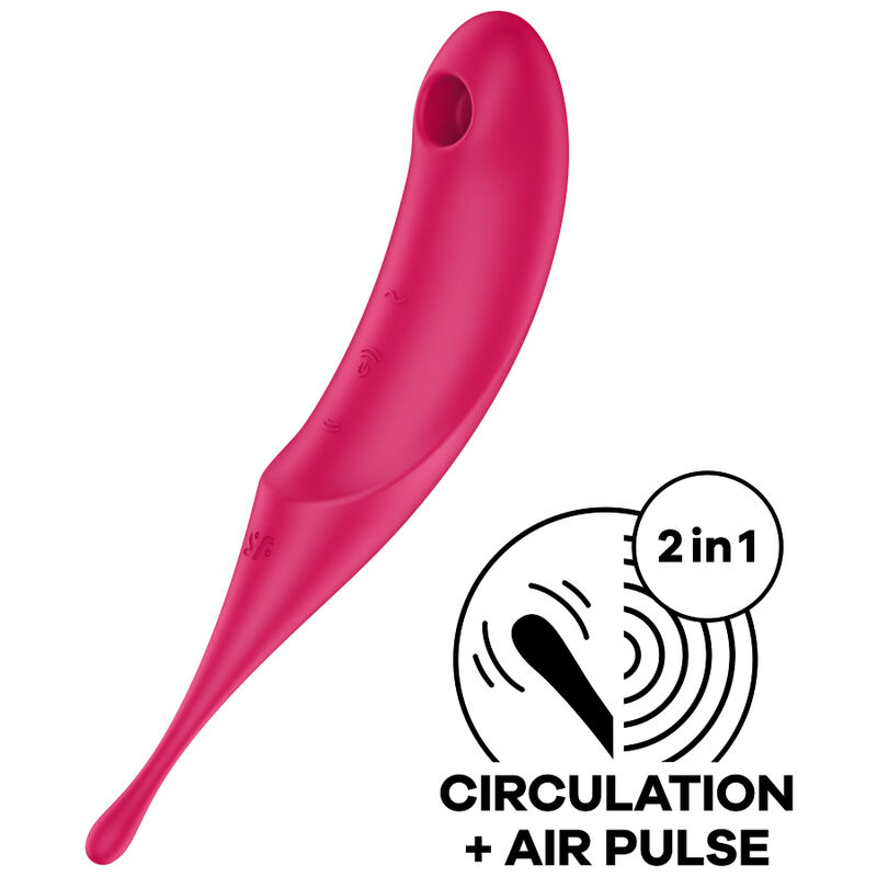 Stimulateur clitoridien à ondes de pression et vibrations, avec deux moteurs SATISFYER