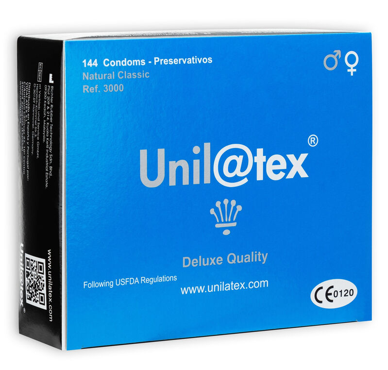 Préservatifs standard UNILATEX Natural, 144 pièces