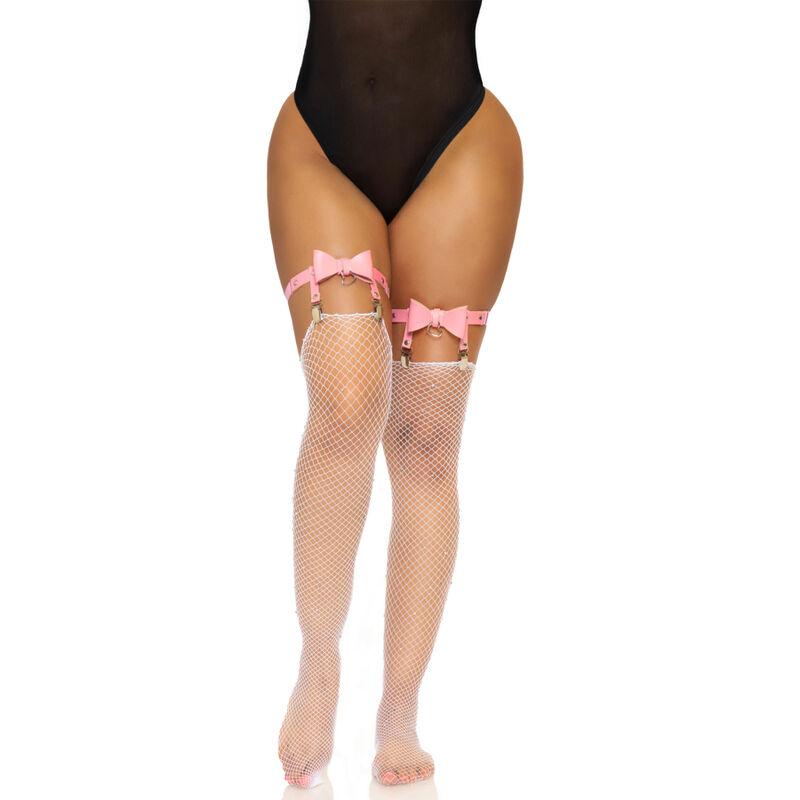 Jarretière réglable en PU vegan avec cœur rose LEG AVENUE