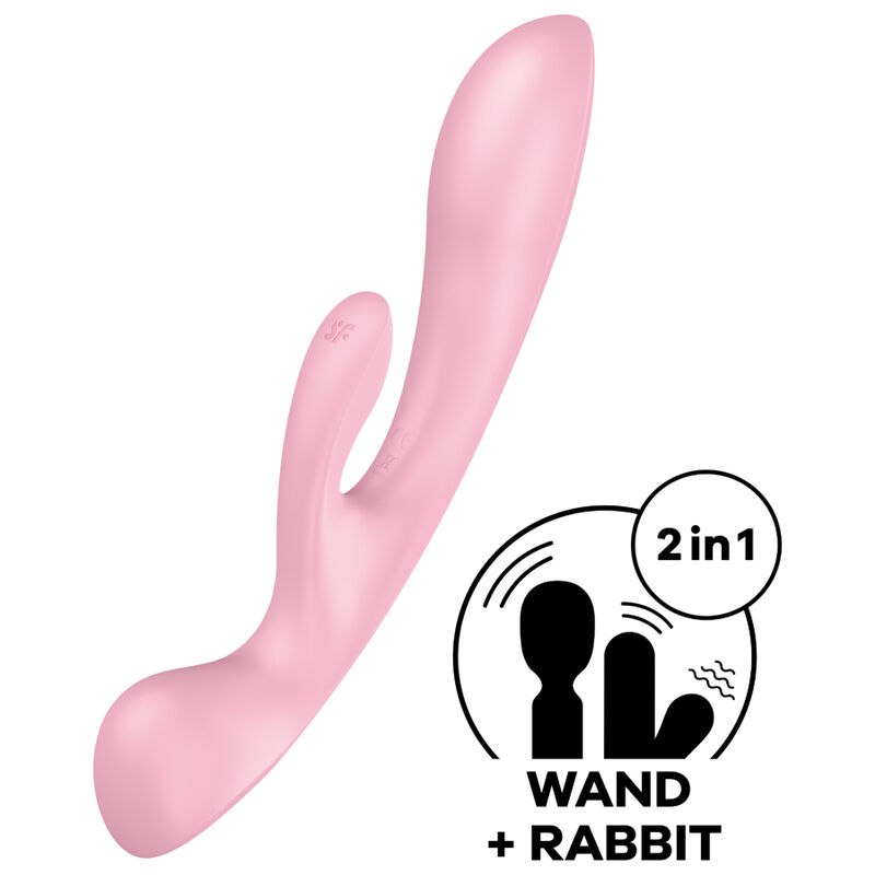 Vibromasseur Rabbit point G et clitoris, 3 moteurs silencieux, USB SATISFYER