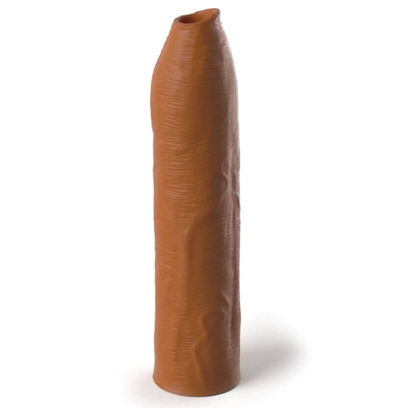 Gaine pénienne Fantasy X Tensions, aspect non circoncis, 17,78 cm, caramel