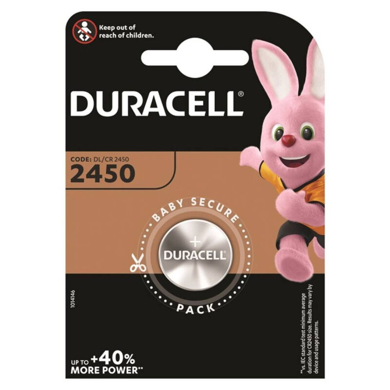 Pile bouton au lithium CR2450 3 V haute capacité longue durée pour appareils DURACELL