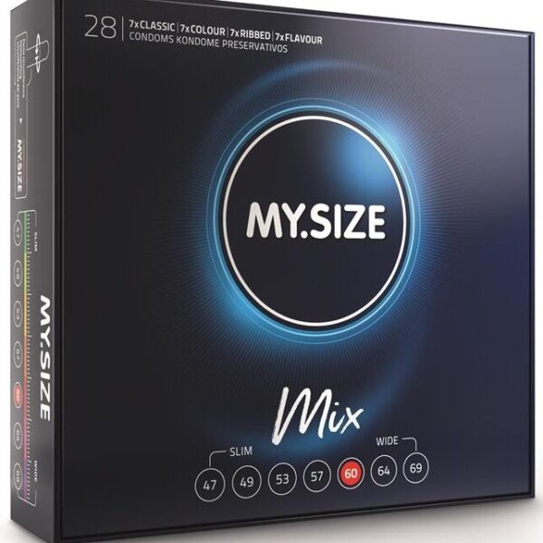 Préservatifs MY.SIZE Mix standard, 60 mm, boîte de 28