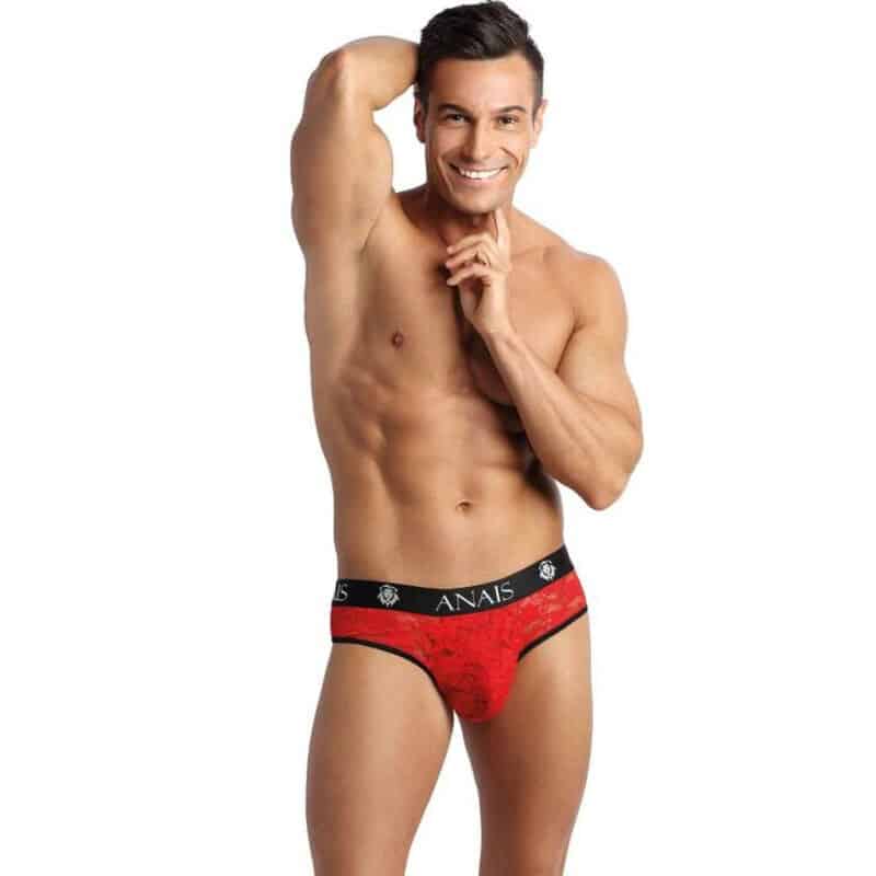 String rouge en dentelle pour homme, confortable à porter ANAIS LUXURY LINGERIE