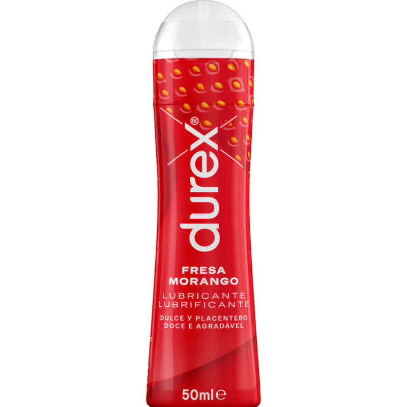 Gel lubrifiant Durex Play Strawberry au goût de fraise, 50 ml