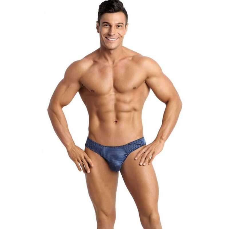 String homme en tulle bleu marine, avec fine ceinture élastique, très confortable ANAIS