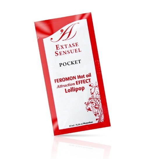 Huile de massage Extase Sensual à effet chauffant, goût sucette, 10 ml