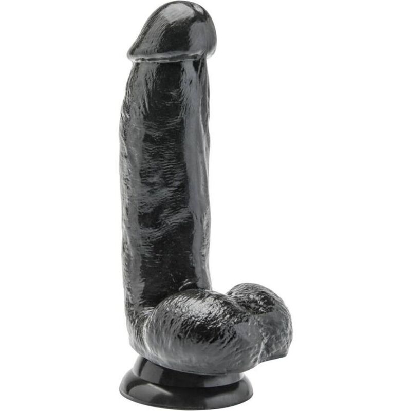 GET REAL, godemiché réaliste avec testicules, 12 cm, noir